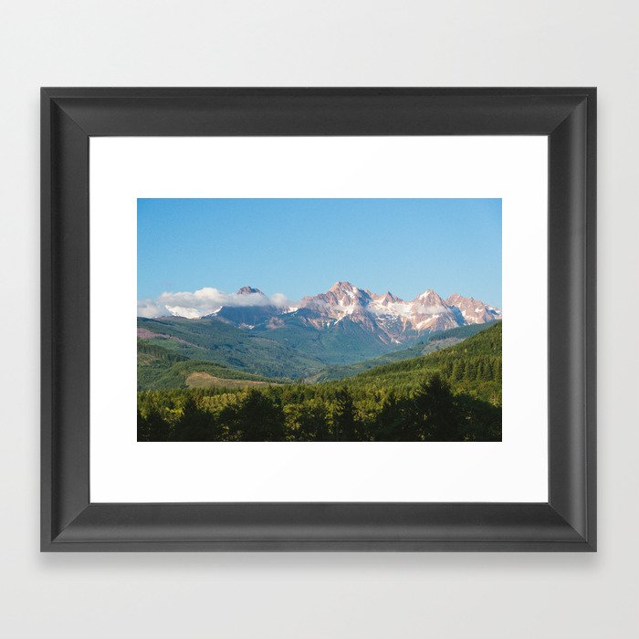 Sunny Mountain Summer Framed Art Print