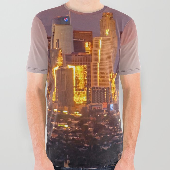 Golden Los Angeles All Over Graphic Tee