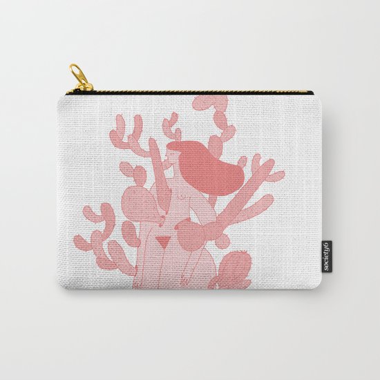Pink Cactus Carry-All Pouch