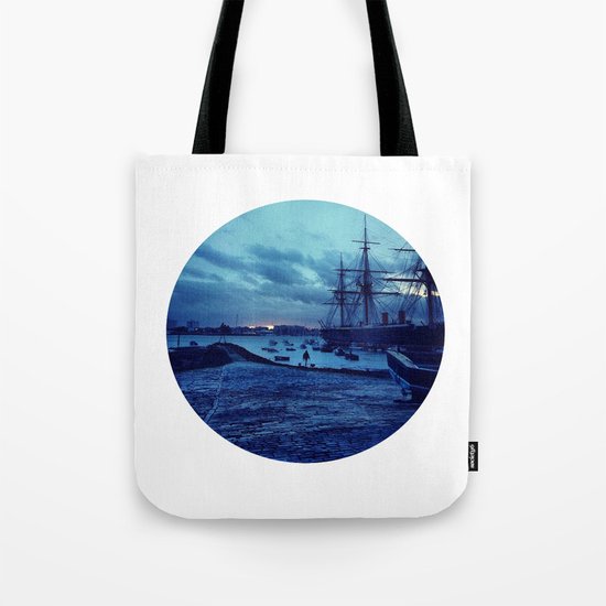 Telescope 3 harbour twilight Tote Bag