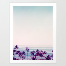 Maui Palm Trees- Seeing Purple Art Print