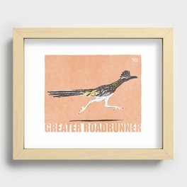 Retro-Modern bird collection, modern Greater Roadrunner Recessed Framed Print
