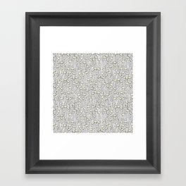 Enokitake Mushrooms (pattern) Framed Art Print