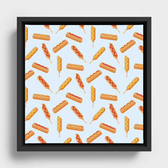 Who Doesn't Love Corn Dogs? Framed Canvas