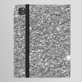 silver shine glitter iPad Folio Case
