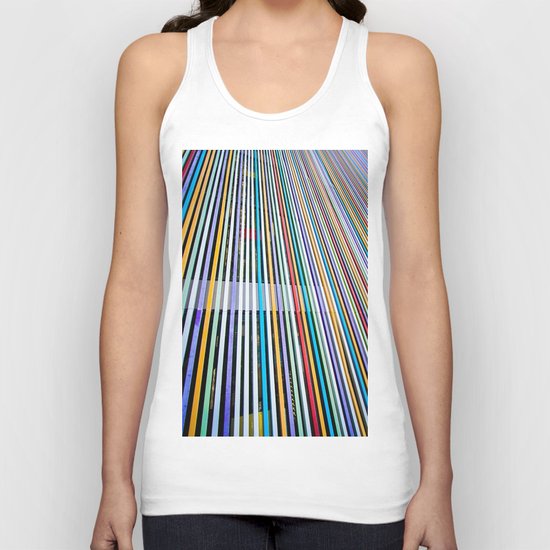 Colored Lines On The Wall Unisex Tank Top