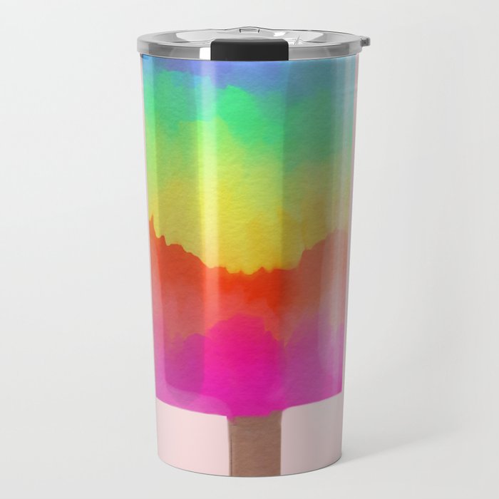 Rainbow Popsicle Travel Mug By Cafelab Society6