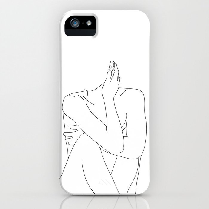 nude life drawing figure - celina iphone case