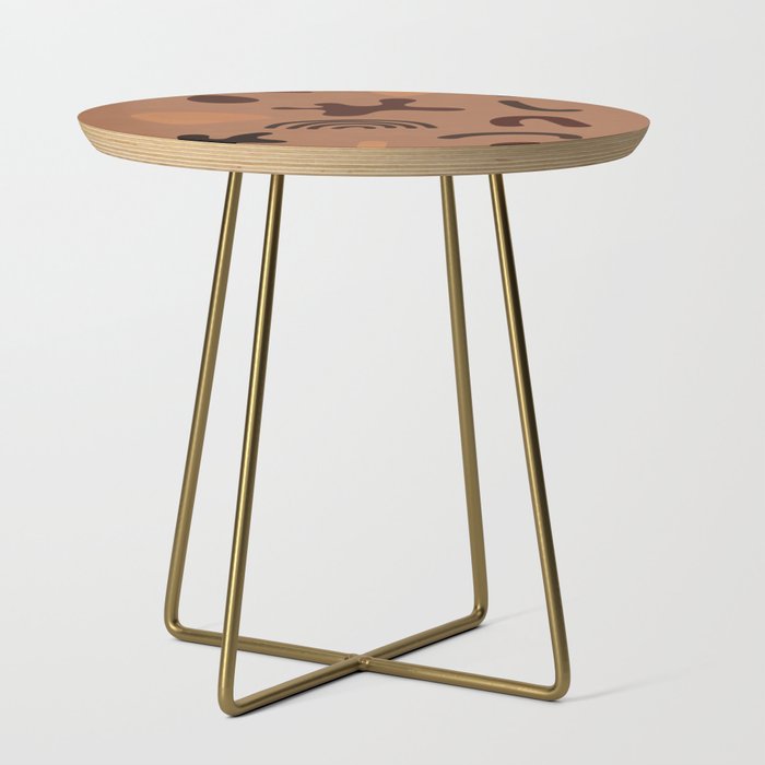 Abstract Organic Shapes - Brown Aesthetic Side Table