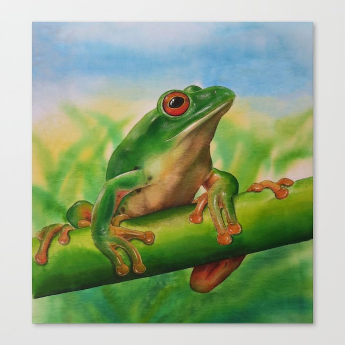 Green Treefrog Canvas Print