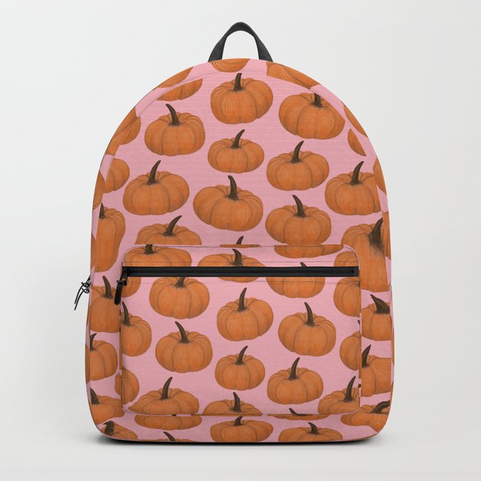 Field of Pumpkins (pink) Backpack