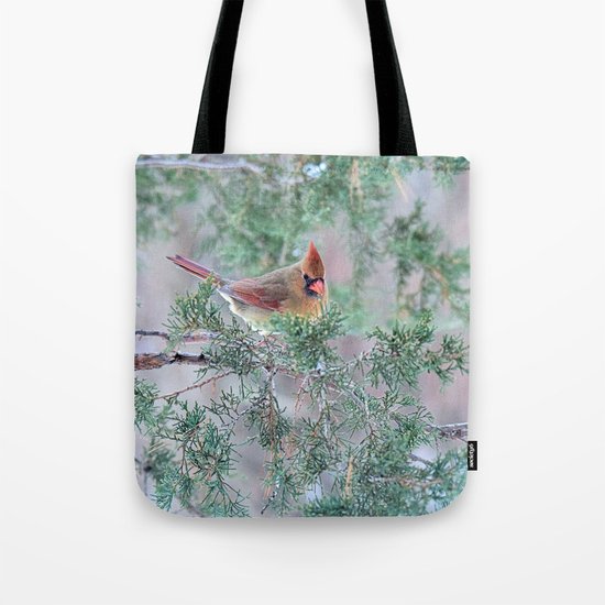Pretty Female Cardinal Tote Bag