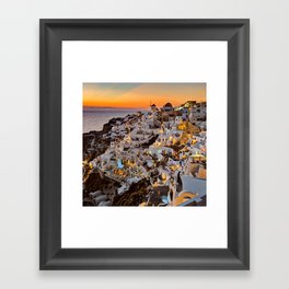 Santorini Island, Greece | Cyclades Islands | Mediterranean Sea | Greek Islands Photography 06 Framed Art Print