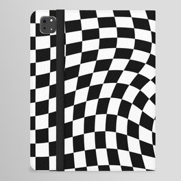 Check VIII - Black Twist — Checkerboard Print iPad Folio Case