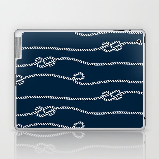 Seamless marine pattern, rope weave Laptop & iPad Skin