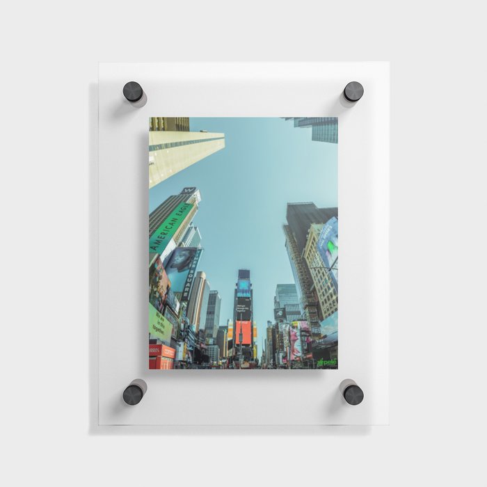 Times Square Look Up Floating Acrylic Print