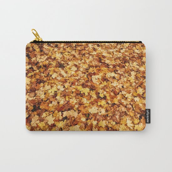 Gold yellow fall maple leaves Carry-All Pouch