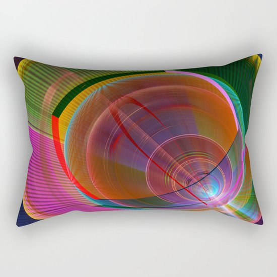 Colourful geometric abstract Rectangular Pillow