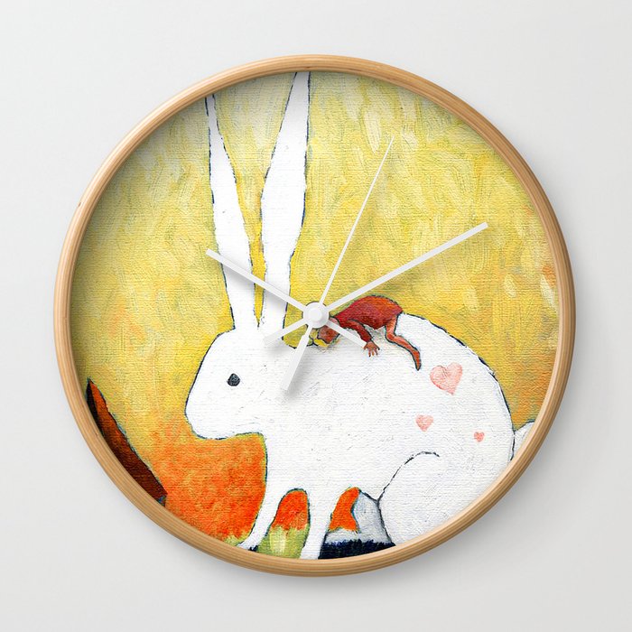 A Soft Friend Bunnies Easter Day Wall Clock