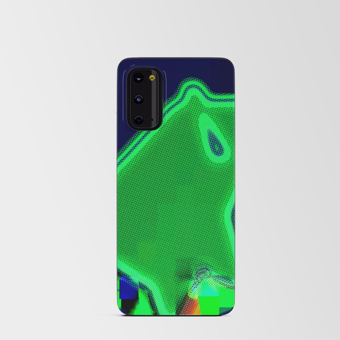 Proffer Ruminatively 3d cubes gradient, many dots, atomic, extruded, colorful dots, unclear and windy lime and navy shapes hovering over  slope Android Card Case