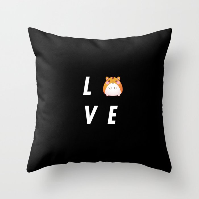 Funny Love Hamster Pun Quote Sayings Throw Pillow