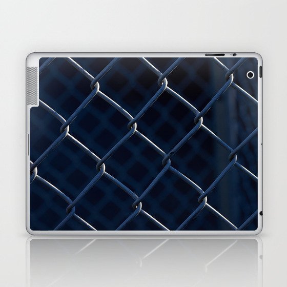 Blue Chain Link Fence Laptop & iPad Skin