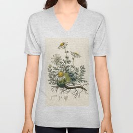 Botanical Chamomile V Neck T Shirt