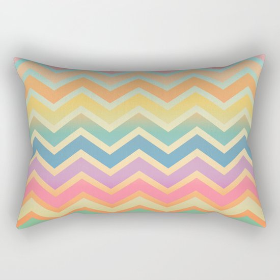 Summer-color Chevron Rectangular Pillow