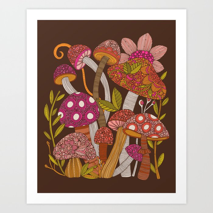 Candy Mushroom Forest Art Print