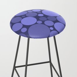 Bubbly Mod Dots Abstract Pattern in Periwinkle Purple Tones  Bar Stool