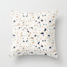 Terrazzo Trending Pattern - Saffron Throw Pillow