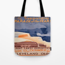 Vintage poster - Great Lakes Exposition Tote Bag | Railway, Bus, Trains, Erie, Advertising, Advertisement, Tourists, Ohio, Railroad, Transportation 
