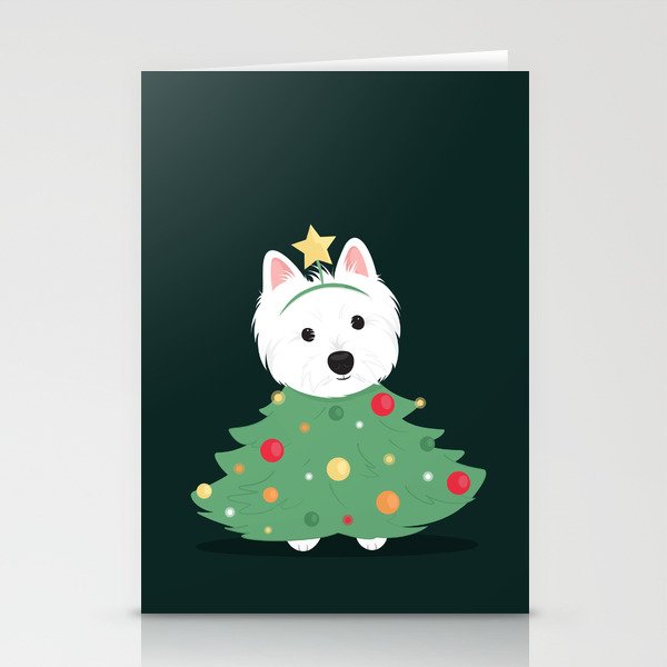 Merry westie Christmas! Stationery Cards
