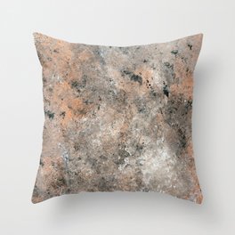 Black and Bronze Abstract Throw Pillow