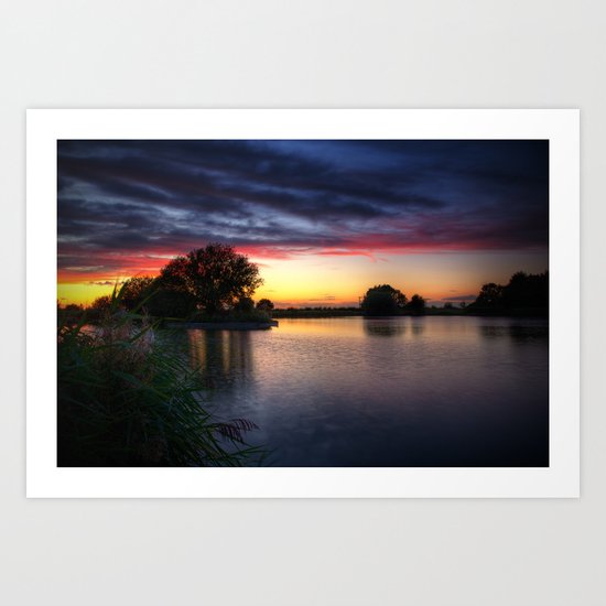 Fields End Water, East Anglia Art Print