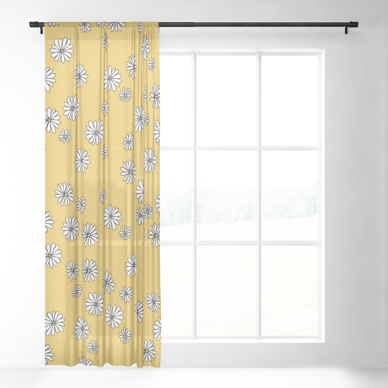 Daisy Garden Sweet S Baby Nursery Pattern Ochre Yellow Sheer Curtain By Littlesmilemakersstudio Daisy Garden Sweet S Baby Nursery Pattern Ochre Yellow Sheer Curtain By Littlesmilemakersstudio