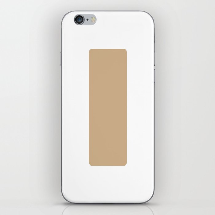 I (Tan & White Letter) iPhone Skin