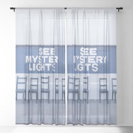 See Mystery Lights - Marfa Texas Photography Sheer Curtain