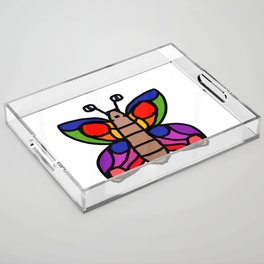 Rainbow Butterfly Acrylic Tray