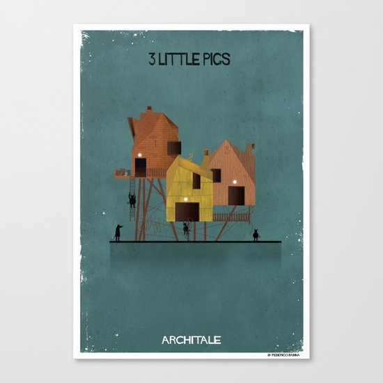 01_3 Little Pigs_ARCHITALE Canvas Print