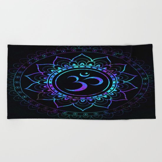 Om Mandala: Colorful Galaxy Beach Towel