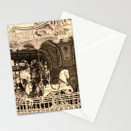 Carousel Horses - NY - Vintage Stationery Card