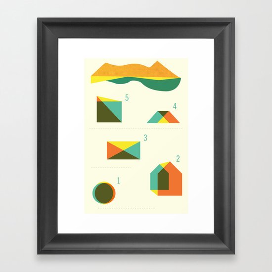 Campground Map Framed Art Print