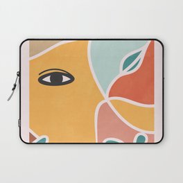 Woman Lines Botanical Colorful Laptop Sleeve