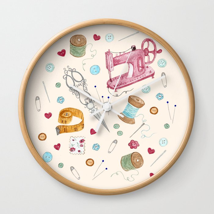 Quilting Clock Vinyl Record Wall Art Sew Decorations Sewing Gifts for Women