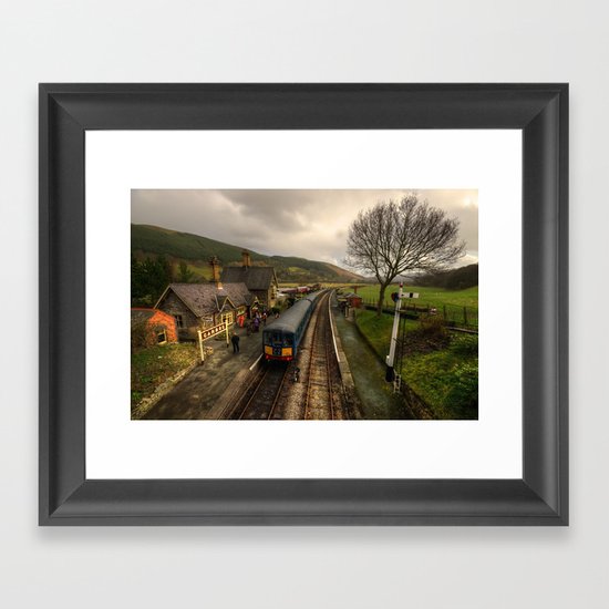 The Railway Station at Carrog Framed Art Print