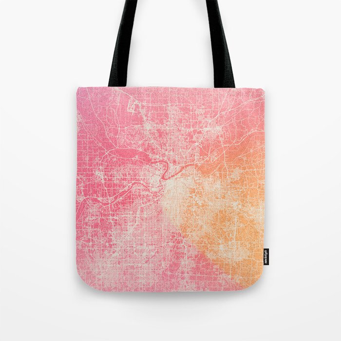 Colorful Kansas City Map Tote Bag