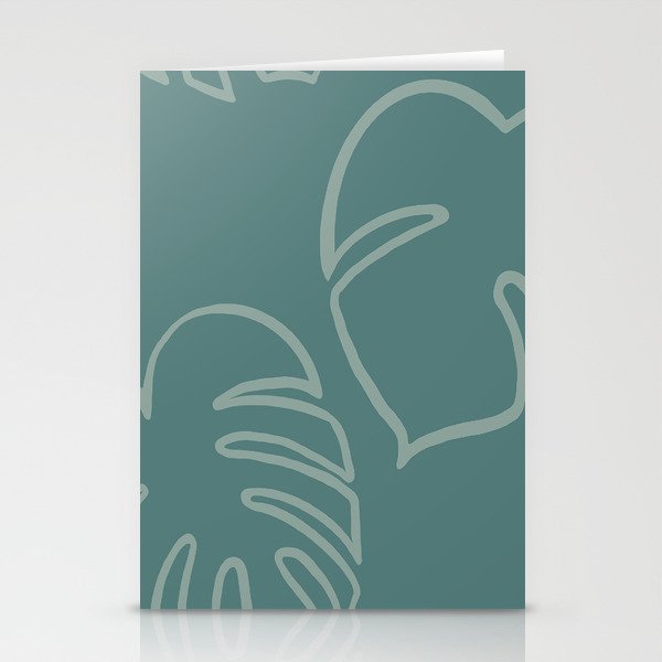 Monstera Leaves Stationery Cards