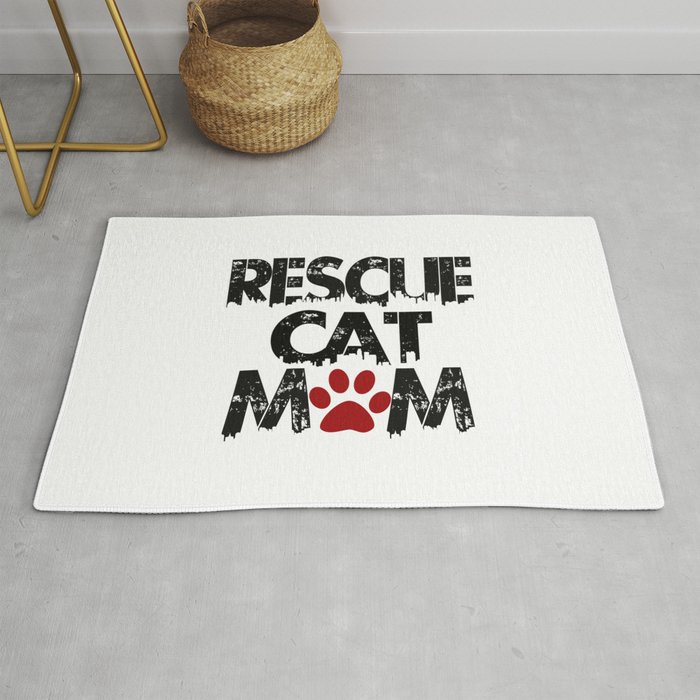 Rescue Cat Mom Rug