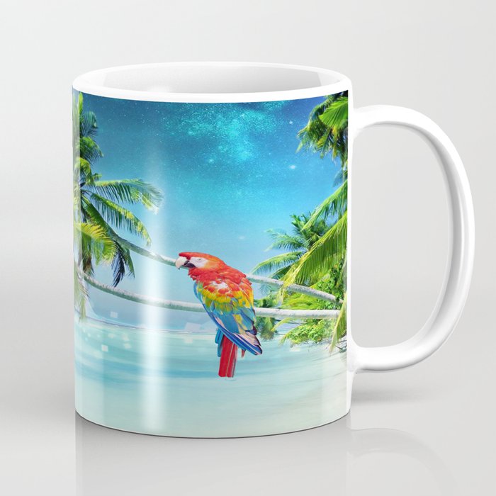 Parrot in the beach Coffee Mug